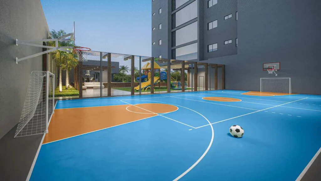 Quadra esportiva do Infinity Home Club em Umuarama - área de lazer condomínio alto padrão